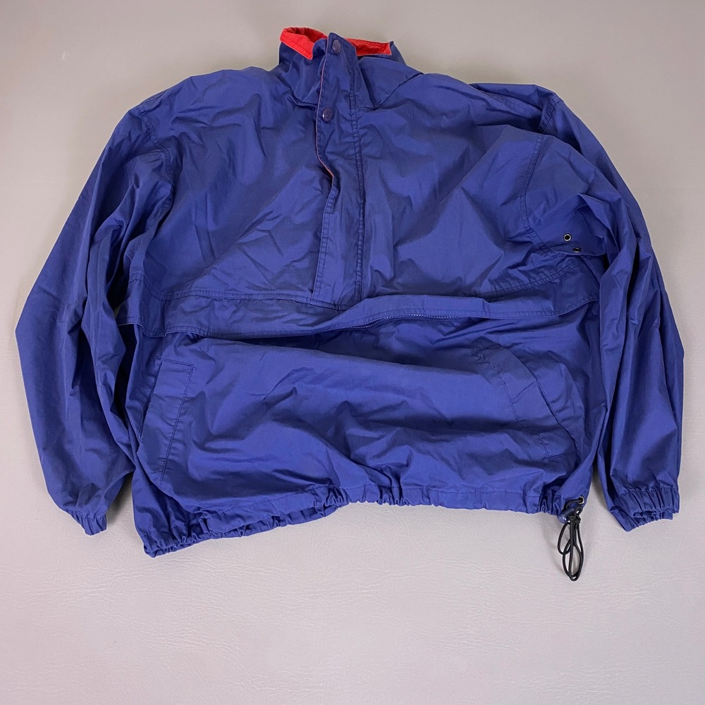 Vintage Hartwell ViaSport Jacket Men's Size XL Navy Blue Anorak Pullover Hooded